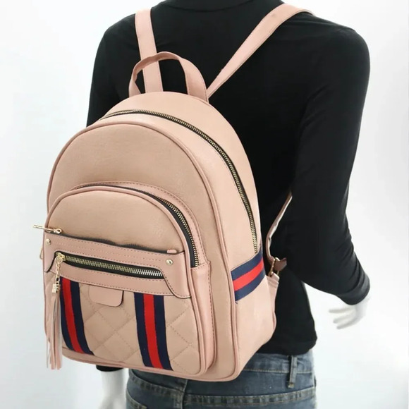 Backpack Purses in Blush Pink, Gray Blue, or Black Red, New with Tag - Picture 6 of 15